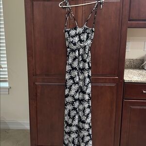 Black and White Floral Dress